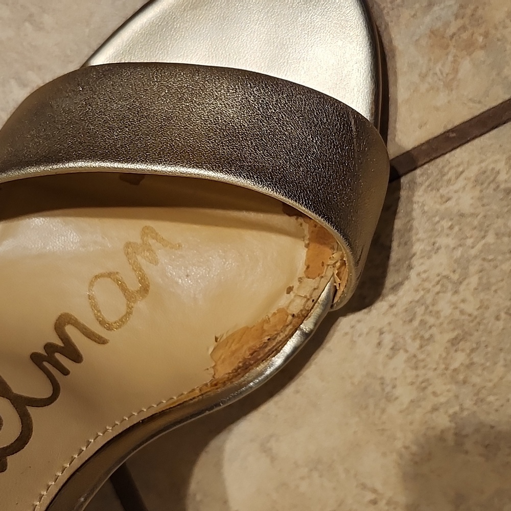 Sam edelman yaro block heels gold size 6.5 - Picture 12 of 13